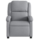 vidaXL Massagestoel, Stoffen Fauteuil - Lichtgrijs - 35% Korting