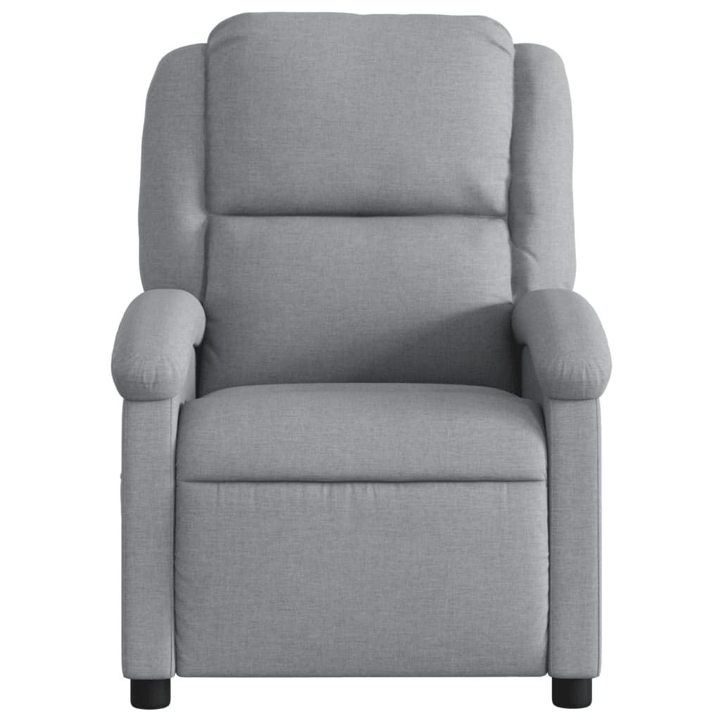 vidaXL Massagestoel, Stoffen Fauteuil - Lichtgrijs - 35% Korting