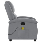 vidaXL Massagestoel, Stoffen Fauteuil - Lichtgrijs - 35% Korting