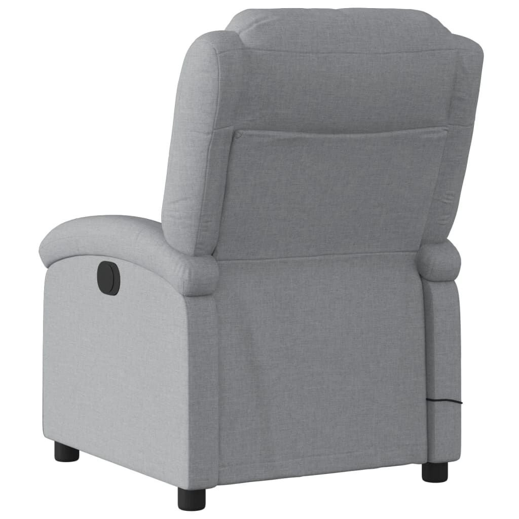 vidaXL Massagestoel, Stoffen Fauteuil - Lichtgrijs - 35% Korting
