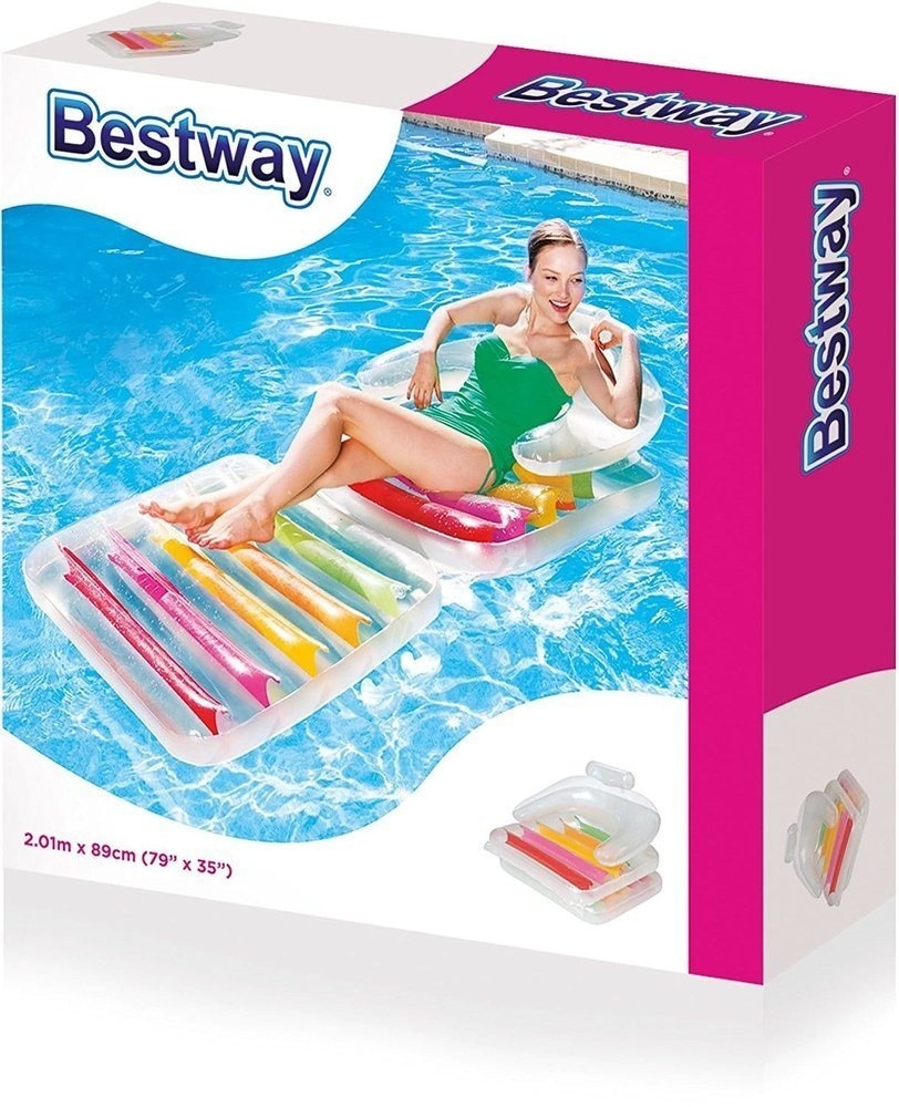 Bestway 43023 Zwemluchtbed/Opblaasstoel 201x89cm - 51% Korting!