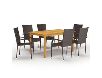 vidaXL 7-delige Tuinset (Bruin) - 64% Korting!