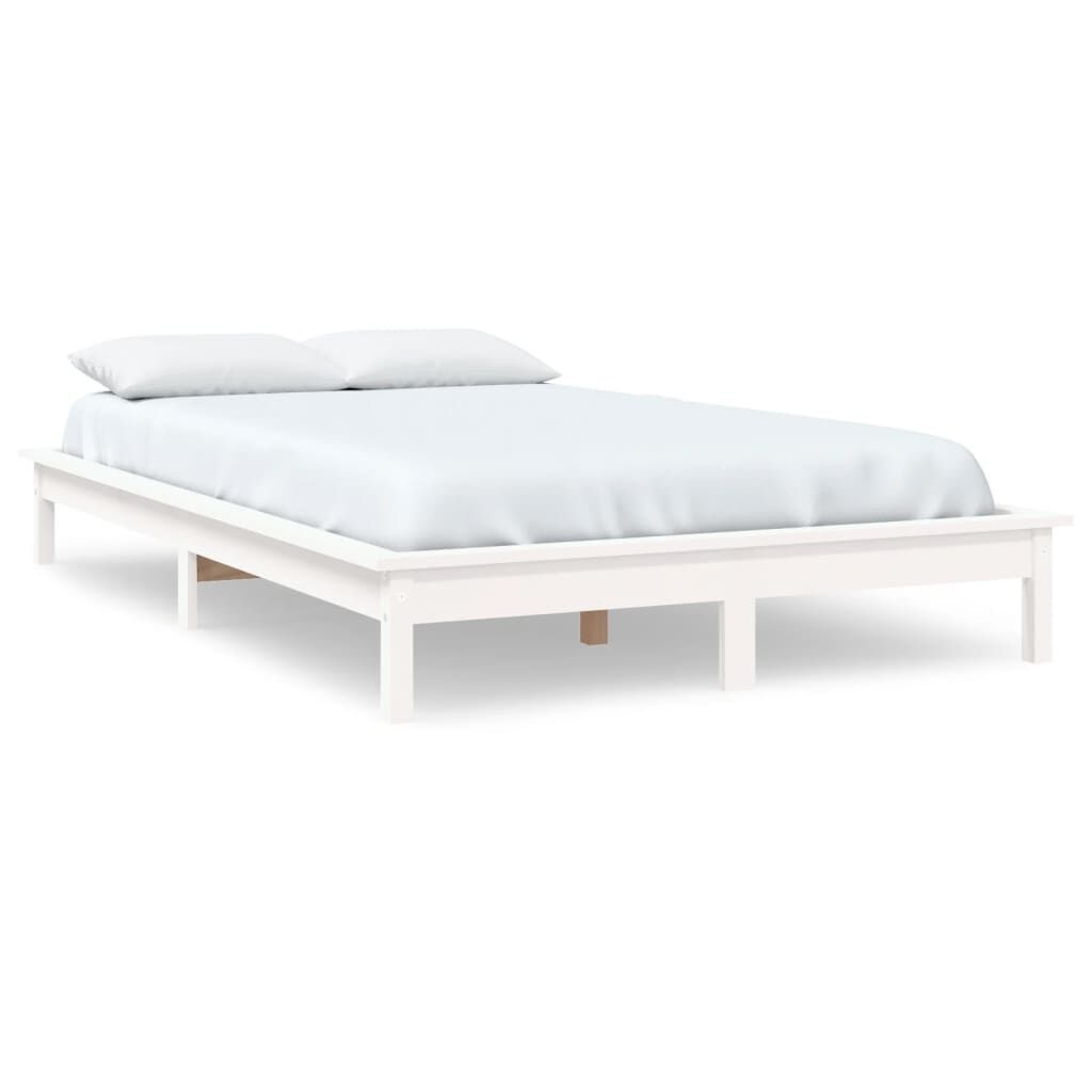 vidaXL Bedframe Grenenhout Wit 140x200cm - 55% Korting!
