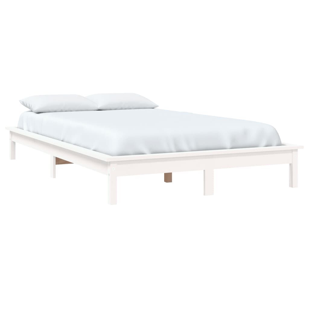 vidaXL Bedframe Grenenhout Wit 140x200cm - 55% Korting!