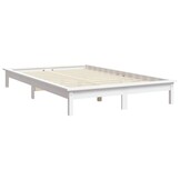 vidaXL Bedframe Grenenhout Wit 140x200cm - 55% Korting!
