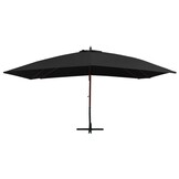 Zweefparasol vidaXL 400x300 cm Zwart - 61% Korting