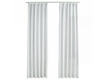 vidaXL Verduisterende Gordijnen (2 st.) 140x245 cm Gebroken Wit - 46% Korting
