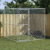 vidaXL Hondenkennel Gegalvaniseerd Staal - 2x2x2m - 62% Korting!