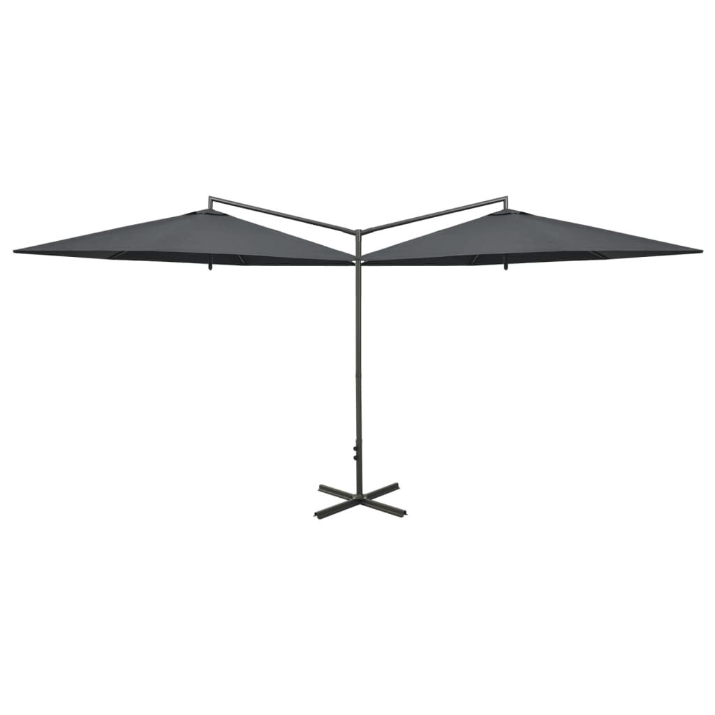 VidaXL Dubbele Parasol 600cm Antraciet - 67% Korting!