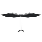 VidaXL Dubbele Parasol 600cm Antraciet - 67% Korting!