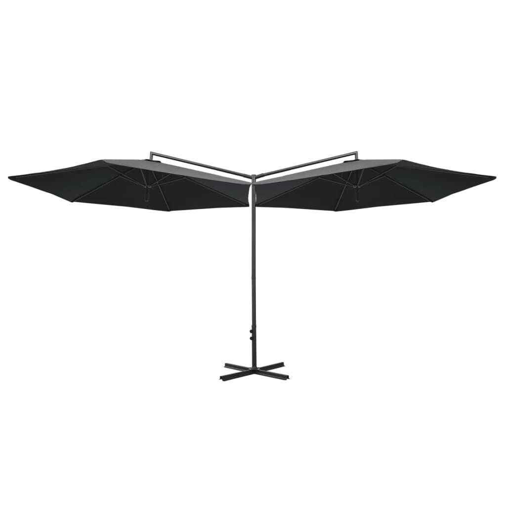 VidaXL Dubbele Parasol 600cm Antraciet - 67% Korting!