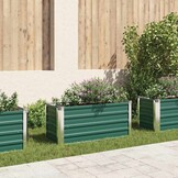 vidaXL Plantenbak verhoogd 100x40x45 cm gegalvaniseerd staal groen