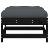 vidaXL Tuinvoetenbank Grenenhout Zwart - 71% Korting