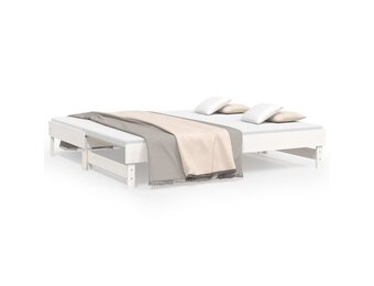 vidaXL Slaapbank Grenenhout Wit (2x 90x190) - 64% Korting!