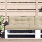 vidaXL Palletkussen Beige 120x40x12 cm - 66% Korting!