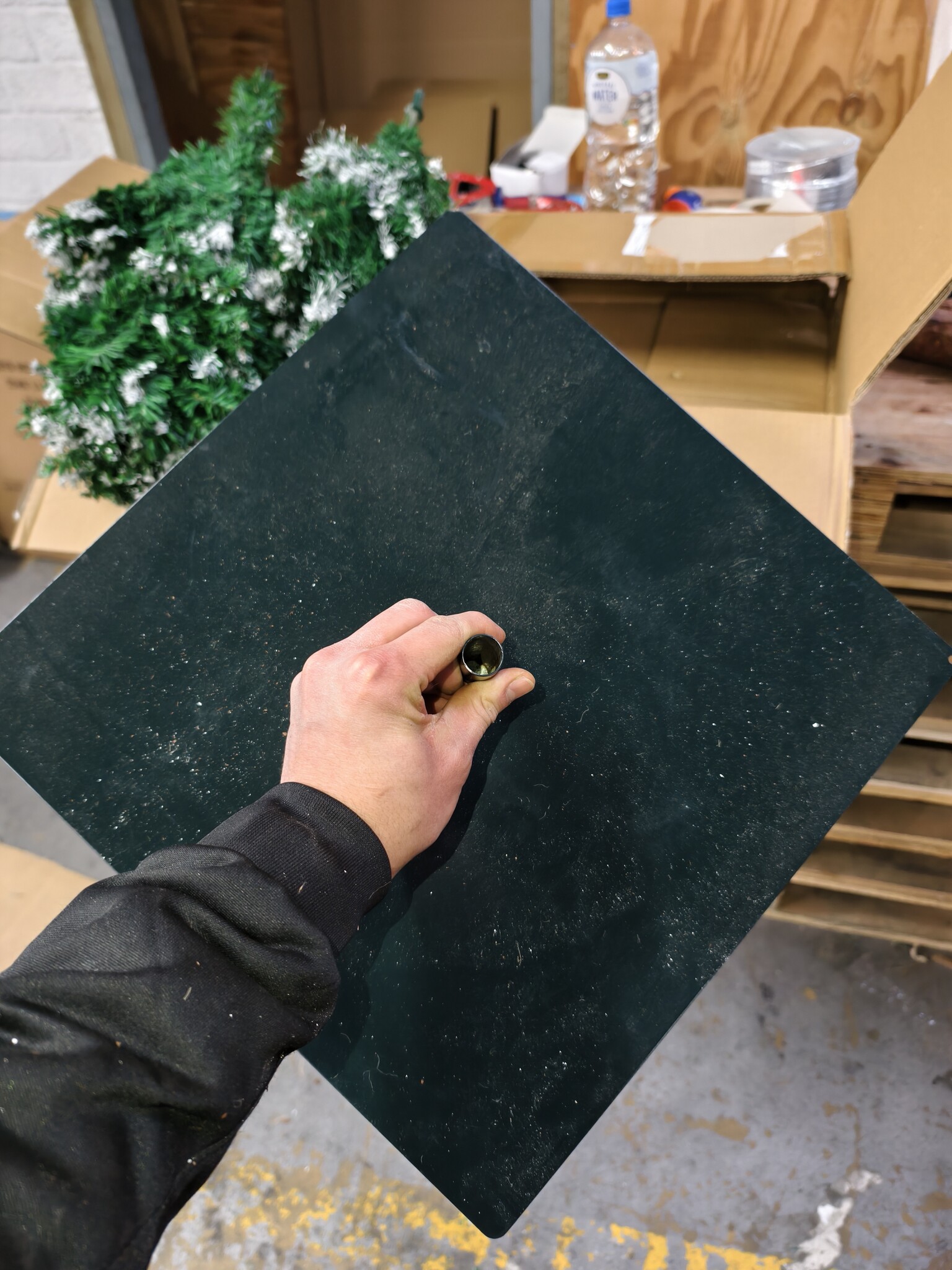 Kunst Kerstboom 180cm met Natuurlijke Stam - 3 Delig