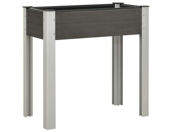 vidaXL Verhoogde Plantenbak HKC Grijs - 75x40x75cm - 68% Korting!