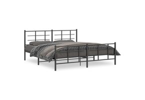 VidaXL Bedframe Metaal Zwart 183x213 cm - 40% Korting!