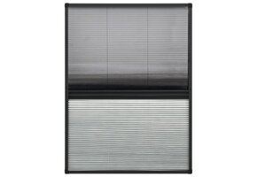 vidaXL Raamhor plissé met verduistering 80x160 cm aluminium oine