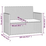 vidaXL 4-delige Loungeset Poly Rattan Grijs - 61% Korting!