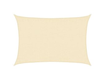 vidaXL Zonnezeil crèmekleurig 3,5x4,5m - Nu 65% korting!