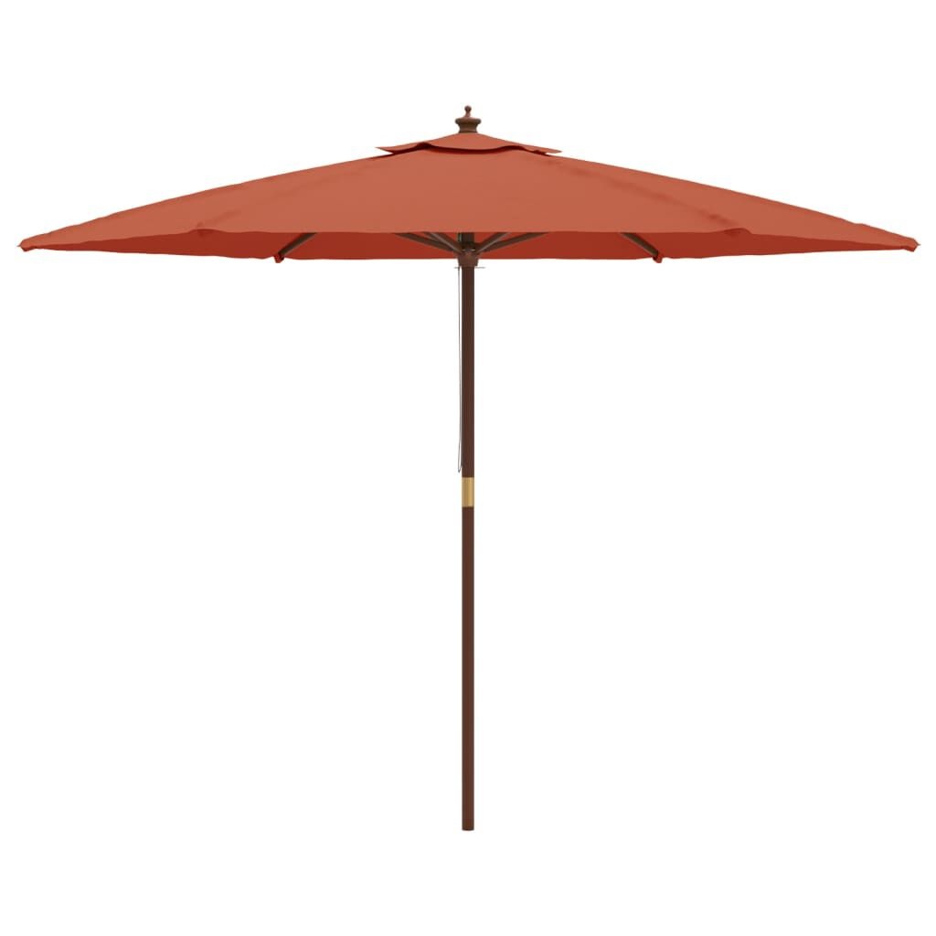 vidaXL Parasol Terracotta | 299x240cm | 46% Korting | Hout & Polyester