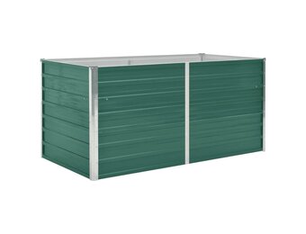 vidaXL Verhoogde Plantenbak Staal Groen - 160x80x77 cm - 51% Korting!