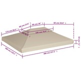 vidaXL Vervangend Prieeldoek 3x4m Beige - 42% Korting!