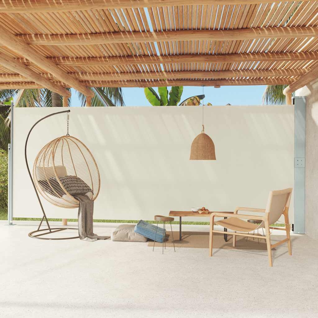 vidaXL Uittrekbaar Tuinscherm 220x600 cm Crème - 56% Korting!