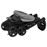 vidaXL Kinderwagen 2-in-1 - Lichtgrijs/Zwart - Nu met 40% Korting!