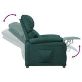vidaXL Fauteuil Stoffen Verstelbaar - Donkergroen | 40% Korting