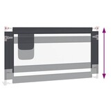 vidaXL Bedhekje Peuter - 160x25cm - Donkergrijs - 52% Korting!