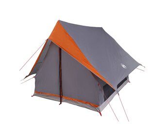 vidaXL Tent met Dak - Grijs/Oranje - 35% Korting!