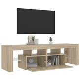 vidaXL TV-meubel met LED | 140cm Sonoma Eiken | 46% Korting!
