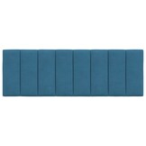vidaXL Hoofdbordkussen "Hanko" 140 cm Blauw Fluweel - 40% Korting!