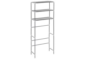 VidaXL Opbergrek Wasmachine - 3 Laags - 69x28x169 cm Zilver - 51% Korting