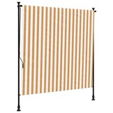 vidaXL Rolgordijn Buiten 150x270 cm - Oranje/Wit (61% Korting!)