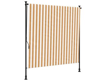 vidaXL Rolgordijn Buiten 150x270 cm - Oranje/Wit (61% Korting!)