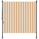 vidaXL Rolgordijn Buiten 150x270 cm - Oranje/Wit (61% Korting!)