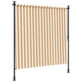 vidaXL Rolgordijn Buiten 150x270 cm - Oranje/Wit (61% Korting!)