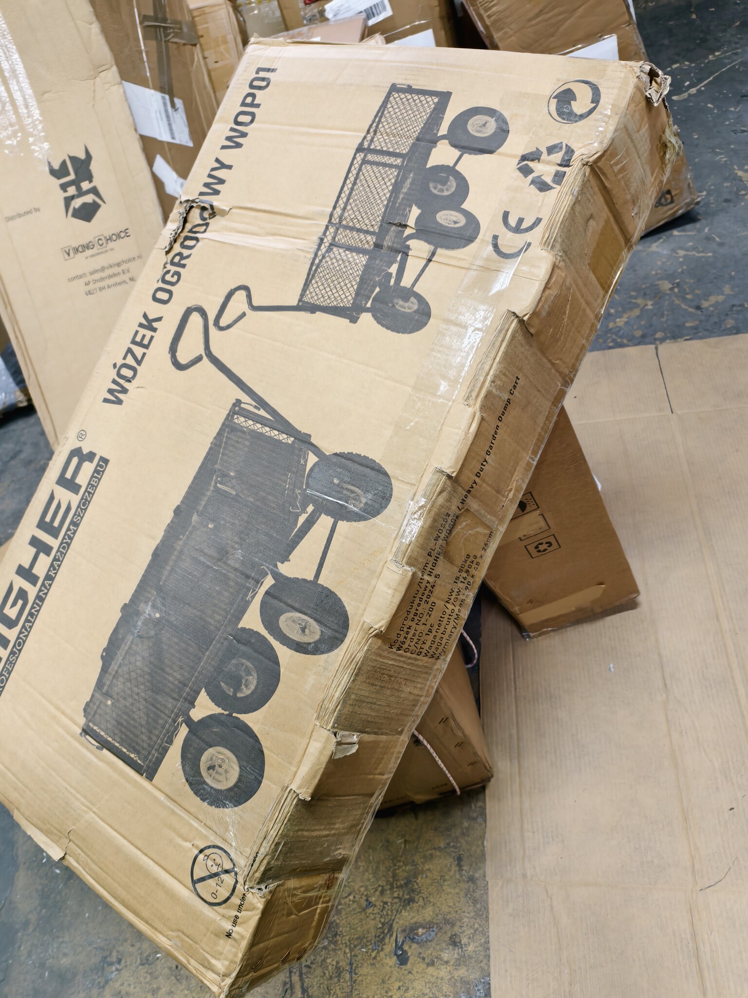 Opvouwbare Tuinkar - 450 kg - Luchtbanden - Groen