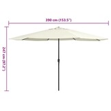 vidaXL Parasol 390cm Zandwit - 69% Korting op Retourproduct!