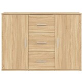 VidaXL Dressoir 91x29,5x65 cm | 40% Korting | Bewerkt Hout Sonoma Eiken