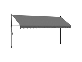 vidaXL Luifel Uittrekbaar 400x150cm - Antraciet - 59% Korting