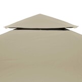 vidaXL Vervangend Prieeldoek 310 g/m² 3x4m Beige - 42% Korting!