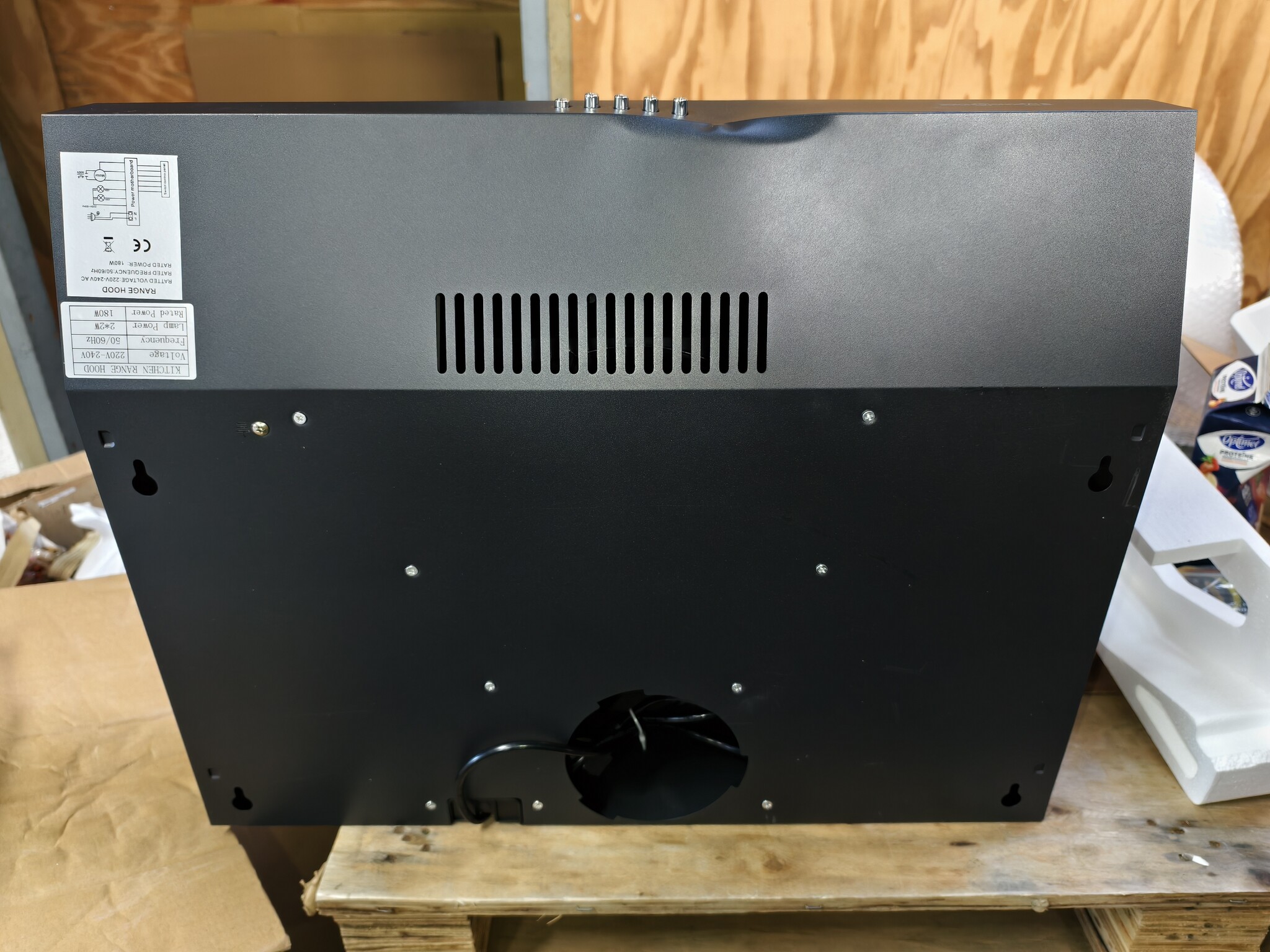 Afzuigkap Onderbouw Zwart - 280 m³/u - LED - Geretourneerd