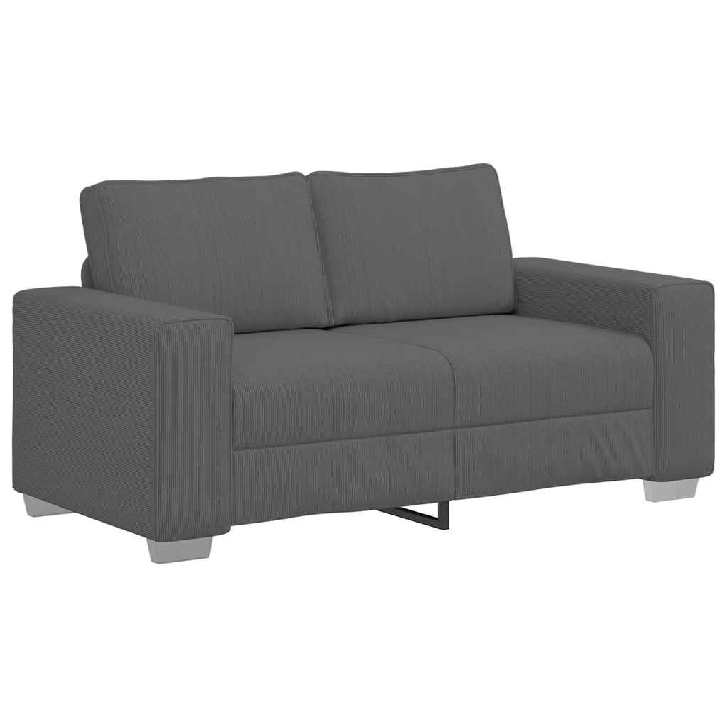 vidaXL Loveseat Bank 120cm Corduroy Donkergrijs | -40% Korting