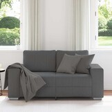 vidaXL Loveseat Bank 120cm Corduroy Donkergrijs | -40% Korting