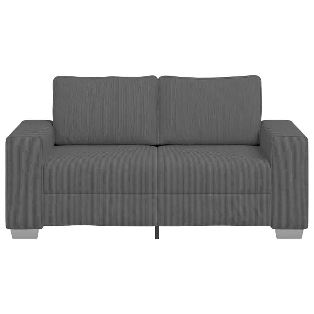 vidaXL Loveseat Bank 120cm Corduroy Donkergrijs | -40% Korting