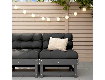 VidaXL Middenbank Grenenhout Grijs - 40% Korting!